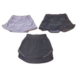 Lululemon Athletica Skort Skirts Gray Black Camo Women's Size 4 Lot of 3